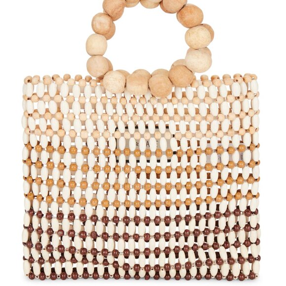 LSPACE Riley Bag in Antelope Valley Cream White Wool Beach Purse L SPACE - Picture 1 of 4